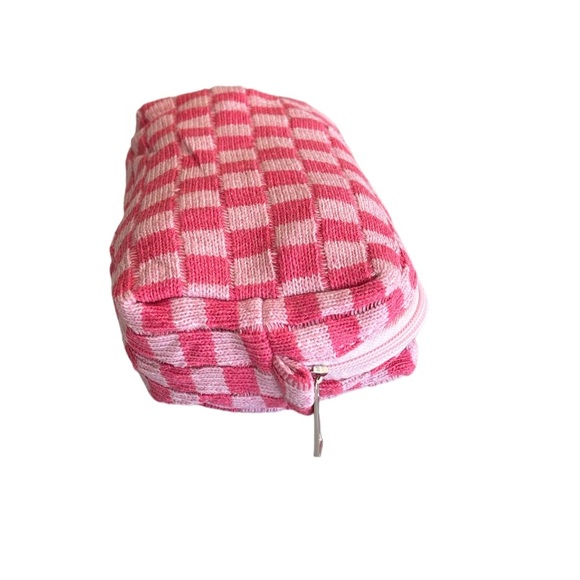 Pink Checkered Pouch - Picture 4 of 8